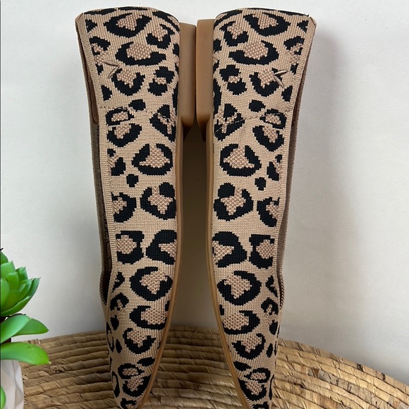 New VIVAIA Leopard Stretch Knit Ballet Flats - Picture 10 of 13